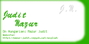 judit mazur business card